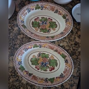 Elegant Floral Oval Serving Dishes